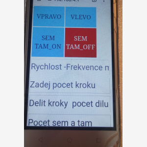 Řízení motorů pomocí mobilu , tabletu přes wifi z  internetu ...